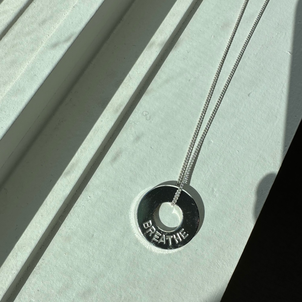 Silver Breathe Necklace from MyIntent.Org